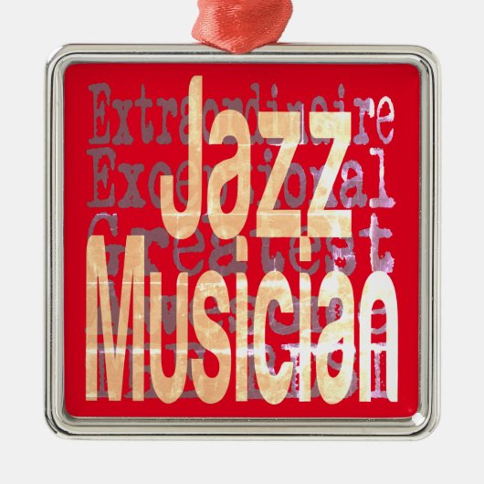 Jazz Musician Extraordinaire Ornament Aus Metall (Vorne)