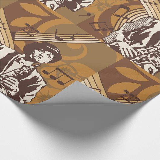 Jazz Musician Geschenkpapier (Ecke)
