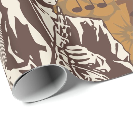 Jazz Musician Geschenkpapier (Rolleneckpunkt)