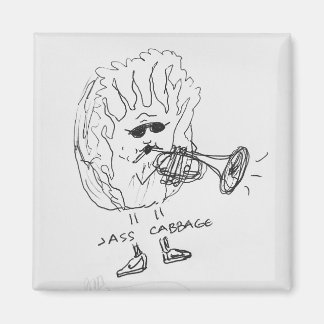 Jazz Musician Jazz Cabbage Kühlschrankmagnet