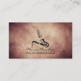 Jazz Musician/Music Teacher Business Card v2 Visitenkarte