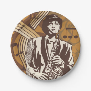 Jazz Musician Pappteller