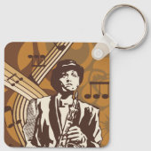 Jazz Musician Schlüsselanhänger (Rückseite)