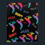 Jazz Musicians Retro Blues Music POP of ART Acryl Wandkunst<br><div class="desc">Jazzmusiker Retro Music POP ART Hand Drawn Illustration,  Jazzband,  1930er - 1950er Jahre. Blues. Retro Musik Saxophone Spieler,  Gitarrenspieler,  Trombonist. Abstrakter Regenbogen Helle Farbe. Weihnachtsgeschenke. Aquarellmalerei Modernes Design für Zuhause-Dekoration Kunst & Wanddekoration,  Gerahmte und fertige Kunst,  Akrylk</div>