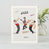 Jazz Musicians Retro Music Blues Party ART Paint Einladung (Stehend Vorderseite)