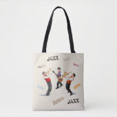 Jazz Musicians Retro Music Blues Party ART Paint Tasche (Vorderseite)