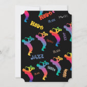 Jazz Musicians Retro Music Blues Party Electric Einladung (Vorderseite)