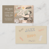 Jazz Musicians Retro Music Blues Party Vintag Visitenkarte (Vorne/Hinten)