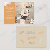 Jazz Musicians Retro Music Blues Party Vintag Visitenkarte (Vorne/Hinten)