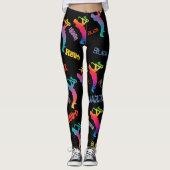 Jazz Musicians Retro Music Blues Pop ART Paint Leggings (Vorderseite)