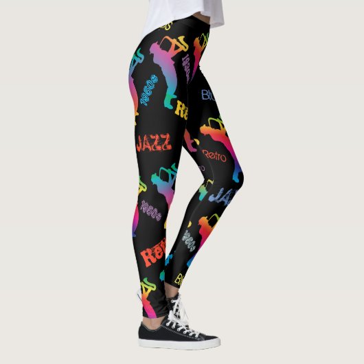 Jazz Musicians Retro Music Blues Pop ART Paint Leggings (Rechts)