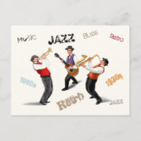 Jazz Musicians Retro Music Blues Vintag ART Paint