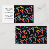 Jazz Musicians Retro Music POP ART 1930er - 1950er Visitenkarte (Vorne/Hinten)