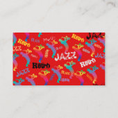 Jazz Musicians Retro Music POP ART 1930er - 1950er Visitenkarte (Rückseite)