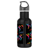 Jazz Musicians Retro Music POP ART Edelstahlflasche (Rückseite)