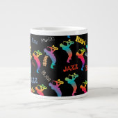 Jazz Musicians Retro Music POP ART Jumbo-Tasse (Vorderseite)