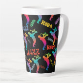 Jazz Musicians Retro Music POP ART Rainbow Milchtasse (Rechte Ecke)