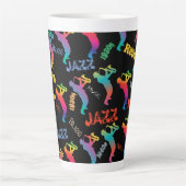 Jazz Musicians Retro Music POP ART Rainbow Milchtasse (Vorderseite)