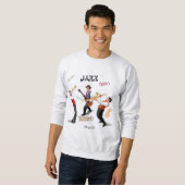 Jazz Musicians Retro Music Vintag Illustration Sweatshirt (Vorne ganz)