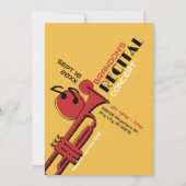 Jazz-Musik-Trompete Einladung (Vorderseite)