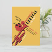 Jazz-Musik-Trompete Einladung (Stehend Vorderseite)