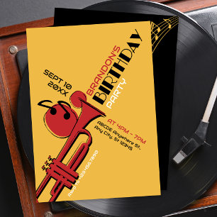 Jazz Musik Trompete Geburtstag Einladung