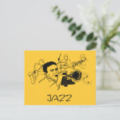 JAZZ-Musikdesign Postkarte (Stehend Vorderseite)