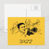 JAZZ-Musikdesign Postkarte (Vorne/Hinten)