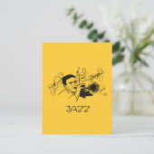 JAZZ-Musikdesign Postkarte (Stehend Vorderseite)