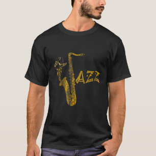 Jazz Musiker Saxophonist Geschenk Saxophon T-Shirt