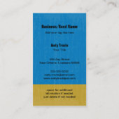 Jazz-Musiker-Visitenkarte Visitenkarte (Rückseite)