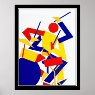 Jazz-Musikfestival Art Deco Vintage Poster