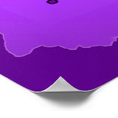 Jazz Musiknotens Violet Lila Musikmuster Kunst Poster (Ecke)