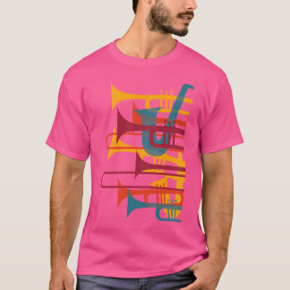 Jazz-Musikplayer 	 Trompete Retro Vintage-Shirt 70 T-Shirt