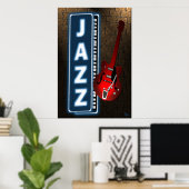 Jazz Neon Sign Poster (Heimbüro)