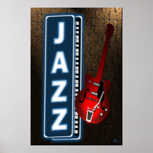 Jazz Neon Sign Poster (Vorne)
