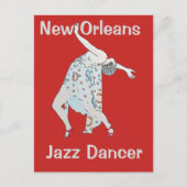 Jazz, New Orleans, Tänzer Postkarte (Vorderseite)