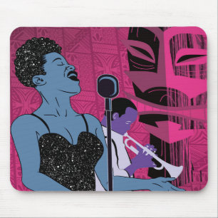 Jazz Nightclub Sängerin Mauspad