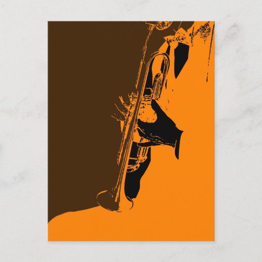 Jazz Orange Postkarte (Vorderseite)