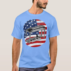Jazz Organ USA Flag Organist Musiker 4. Juli T-Shirt