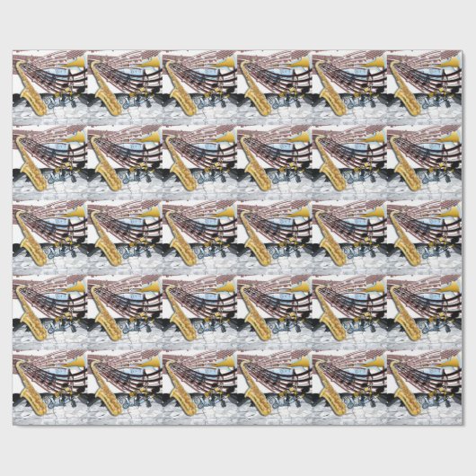 Jazz-Packpapier Geschenkpapier (Flach)