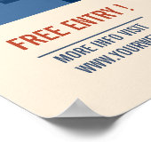 Jazz Party Ankündigung Retro-Musikposter Poster (Ecke)