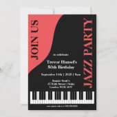 Jazz-Party-Geburtstag Einladung (Vorderseite)