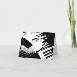 Jazz Piano Musician 4x5.6 Faltkarte