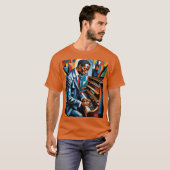 Jazz Piano Player Abstrakt Art Shirt (Vorne ganz)