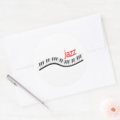 Jazz Piano Runder Aufkleber (Umschlag)