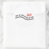 Jazz Piano Runder Aufkleber (Tasche)
