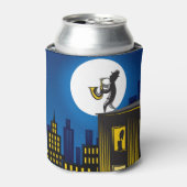 Jazz Player Gebäude Vintag City Dosenkühler (Kanne Vorderseite)
