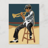 Jazz Player Post Card Postkarte (Vorderseite)