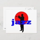 Jazz Player Postkarte (Vorne/Hinten)